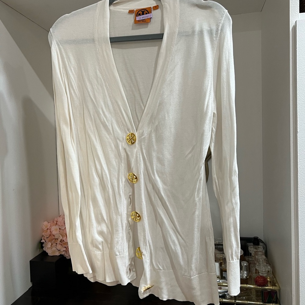 Tory Burch Simone logo cardigan